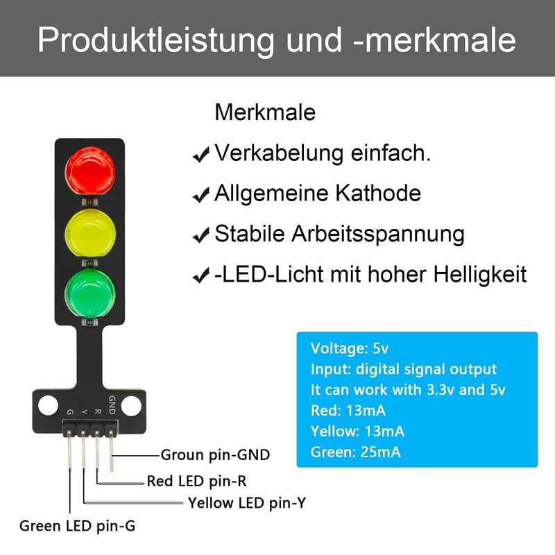 GERUI 18 x LED Traffic Light Module Creative DIY Mini