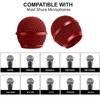 4 x Microphone Head Replacement, Steel Mesh Microphone Heads, Grid