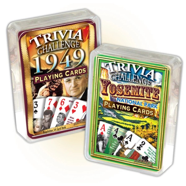 Flickback 1949 Trivia Playing Cards & Yosemite Trivia Combo: Birthday