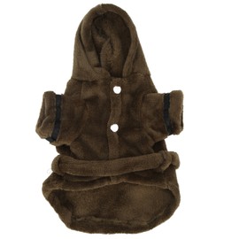 Pet Bathrobe Warm Flannel Quick Drying Dog Hooded Bath Towel with Hood for Puppy Small Dogs CatsL