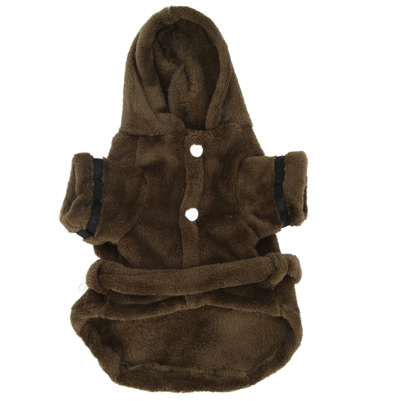 Pet Bathrobe Warm Flannel Quick Drying Dog Hooded Bath Towel