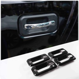 carmotion88 Gloss Black Car Door Handle Bowl Cover Protection Trim For Hummer H2 2003-2009