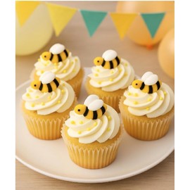 Bumble Bee Sugar Decorations Cookie Cupcake Cake 12 Count
