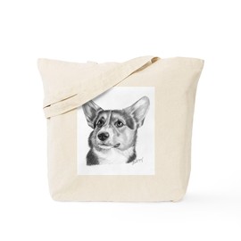 CafePress Corgi Tote Bag Natural Canvas Tote Bag, Reusable Shopping Bag