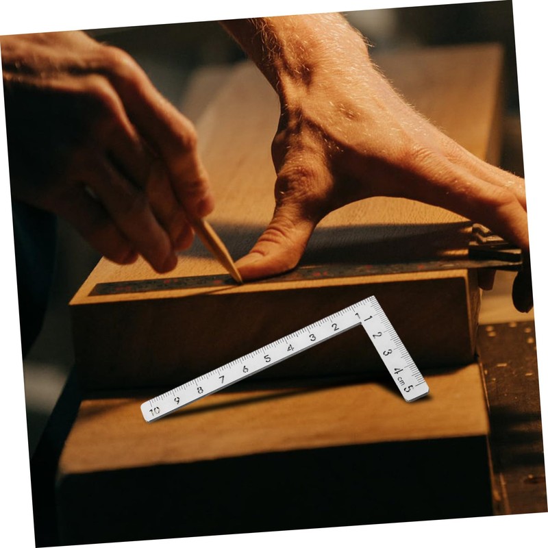 LALAFINA 2pcs Hollow Carpenter Square Ruler Right Angle Measuring Tool