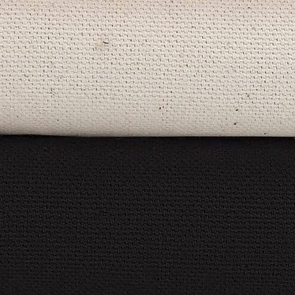 Natural Cotton Canvas Fabric,10oz Black & Ecru, by Neotrims. for