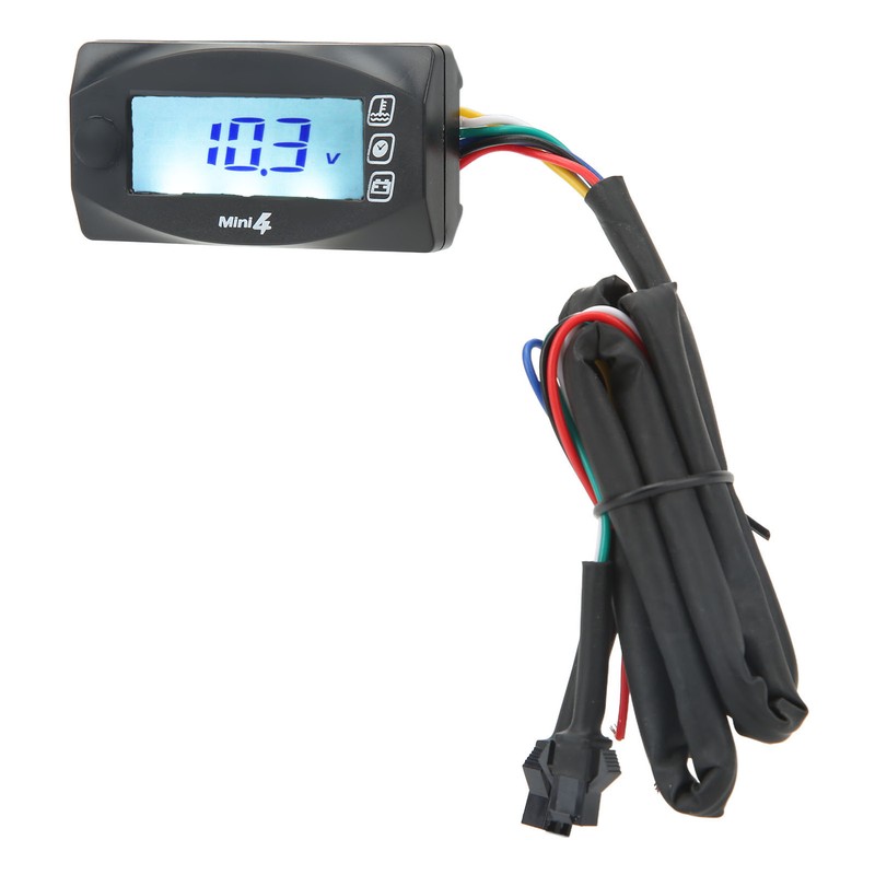 4 in 1 Water Oil Temperature Time Voltage Gauge LCD