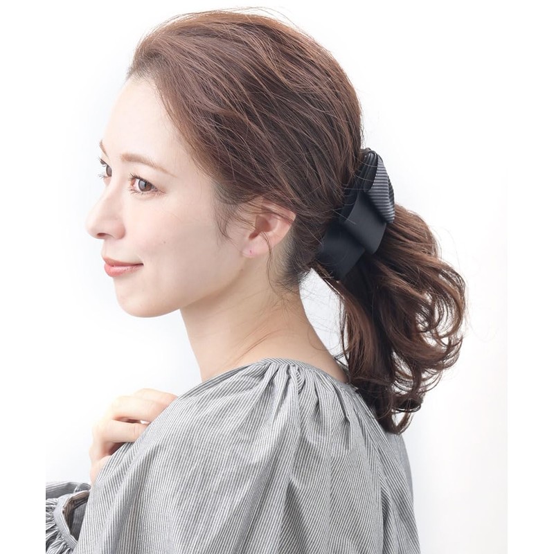 KOBE VINGTAINE H-934 Ribbon Banana Clip, Satin, Medium, Hair Clip,