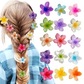 15 Stück Blumen Haarspangen Set, Kleine Flower Hair Clips für Damen & Mädchen - Rutschfeste Blumen Haarklammern für Dickes/Dünnes Haar, 4 cm Blüten (15pcs)