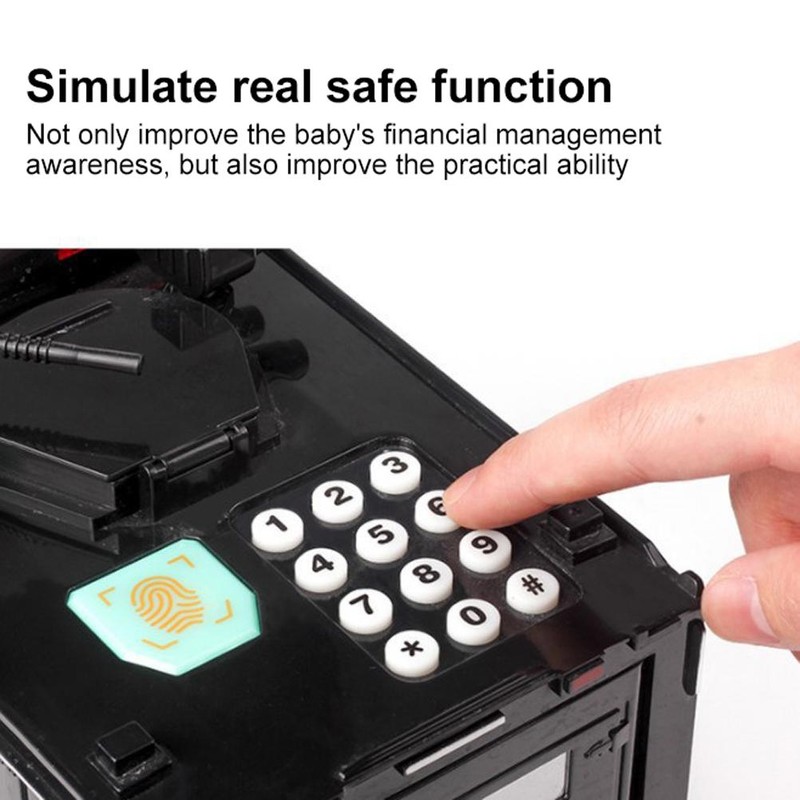 Kids Piggy Bank Music Light Simulating Armored Car Coin Bank