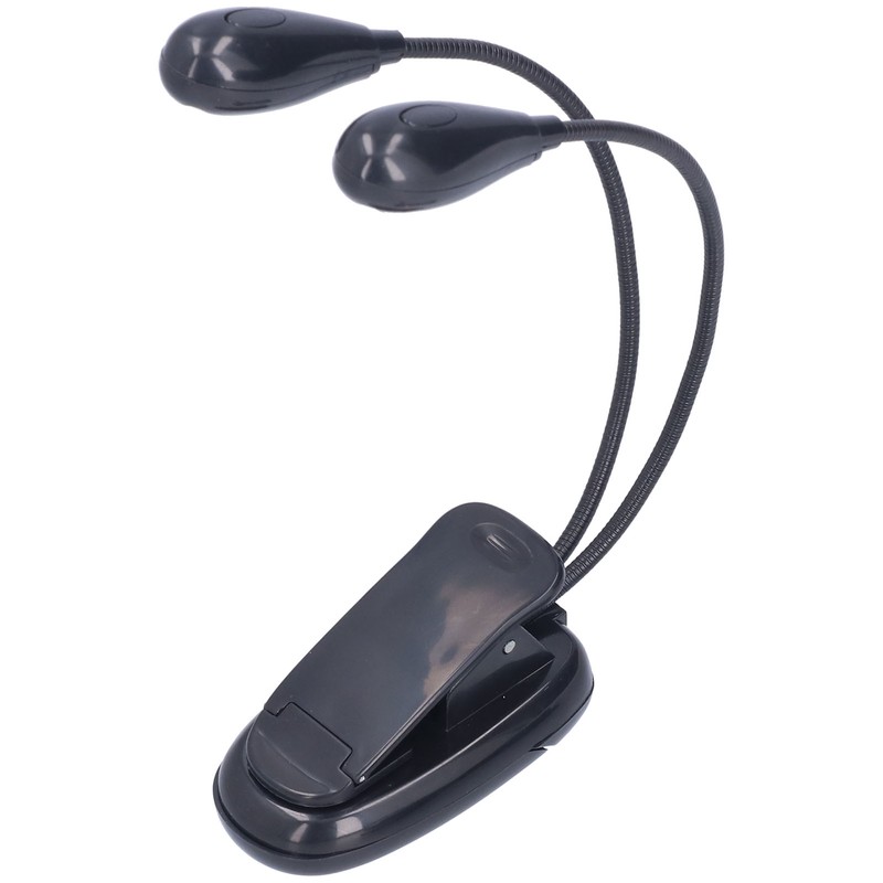 LED Book Light Eye Protecting 360° Rotatable White Light Double