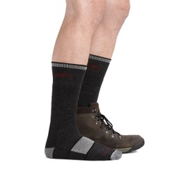 Darn Tough Vermont Men's Hiker Book Sock Full Cushion (Style 1405) Merino Wool - Pack of 6 - Grey/Charcoal, Medium