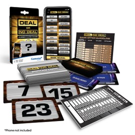 Deal OR NO Deal Deluxe Jumbo Card Game, Play The Hit American TV Game Show at Home, 26 Briefcases, Play with Friends and Family, Anticipation, Excitement, Home Entertainment, Ages 7+