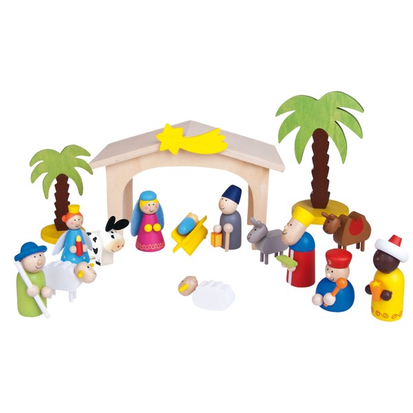 Fritz Cox® children's wooden nativity scene – a lovingly hand-painted