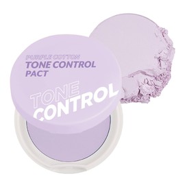 I'M MEME Compacto - Pacto de Control de Tono de Algodón Morado | Polvo Prensado Coreano Con Complejo Morado Berry, Mineral, Translúcido, para Efecto Desenfoque, Polvo Fijante para Maquillaje, 0.33 Oz
