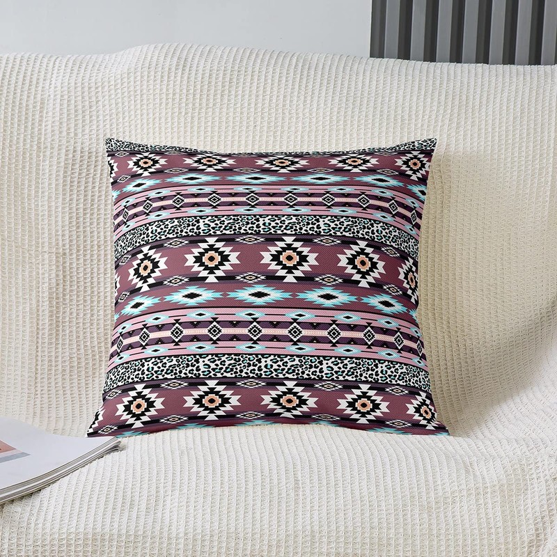 Western Boho Cushion Cover 40 x 40 cm Bohemian Cheetah