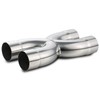 LCGP Universal 2.5" In/Out Crossover X Pipe 12" Length Stainless