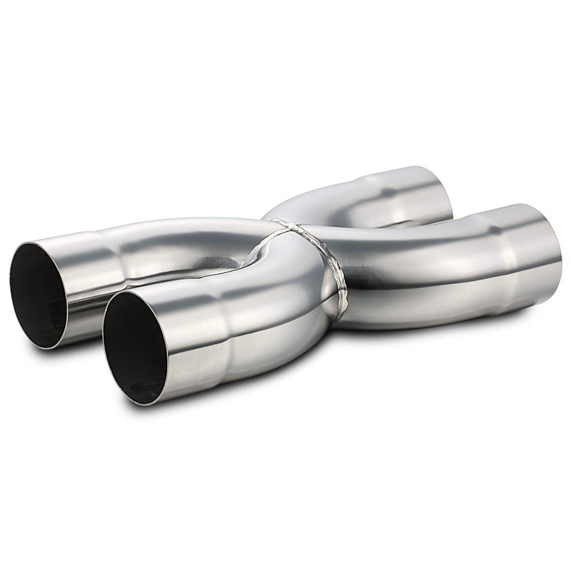 LCGP Universal 2.5" In/Out Crossover X Pipe 12" Length Stainless