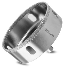 Luomorgo 85mm/3.35 inch Diamond Hole Saw, 1.1 inch Cutting Depth Diamond Diamond Drill Bits for Glass Ceramic Marble Porcelain Tile Granite Quartz Gemstone