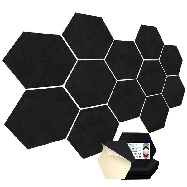 FOUCARSI 12 Pack Acoustical Wall Panels,12'' X 10'' X 0.4''