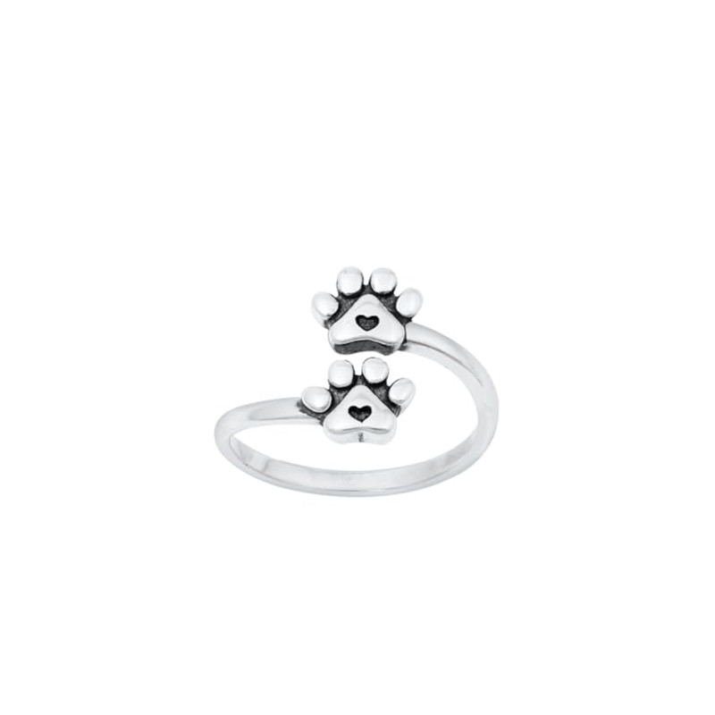 CloseoutWarehouse Sterling Silver Love Paws Toe Ring