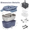SOHIDA Electric Lunch Box, 12V/24V/110V Portable Food Warmer with SS