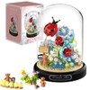 Lotvic Flower Building Blocks Set, 596 Pieces Seven Point Ladybird