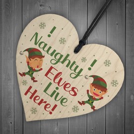 RED OCEAN Funny Christmas Decoration ELF Sign Elf Accessories Daughter Son Xmas Gift
