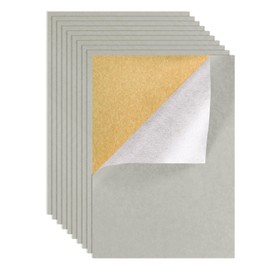 PATIKIL Self Adhesive Felt 8.3" x 11.8", 10Pcs A4 Size Soft Velvet Fabric Liners Peel and Stick Felt Sheets for DIY Art Crafts Drawer Box Felt Liner, Grey