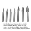 7Pcs Engraving Drill Bit 6mm Shank High Speed Steel Carving