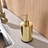 Stainless Steel Refillable Soap Dispenser - 15oz Bottle, Anti-Rust Gold,