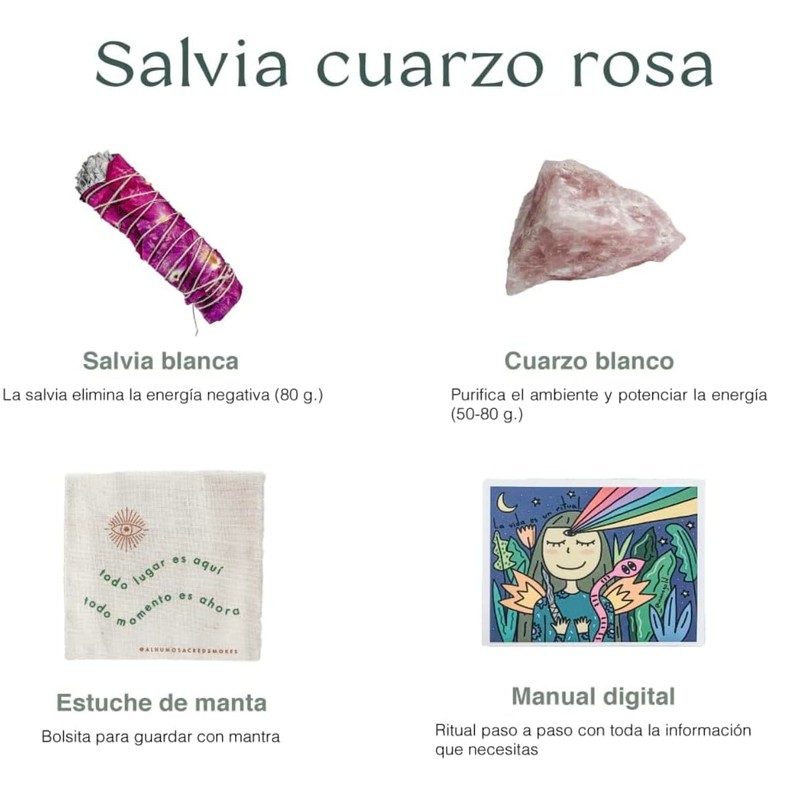 ALHUMO - Salvia Blanca Cuarzo Rosa
