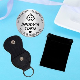 New Dad Gifts Mum To Be Gift For First Time Mum New Parents Gifts Funny Decision Coin Keyring