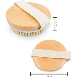 Woodlife® - Cepillo Corporal de Cerdas Naturales, Exfoliante y Estimulante, Ideal para Combatir la Celulitis y Mejorar la Circulación Sanguínea.