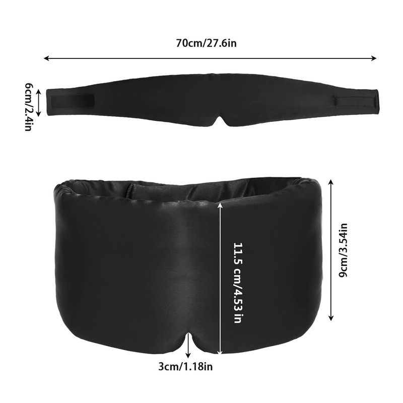 Adjustable Silk Eye Mask,100% Full Shading to Block Light Interference,Allowing