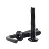 binifiMux 10pcs 1/4"-20 x 1-1/2" Black Rivet Countersunk Socket Cap