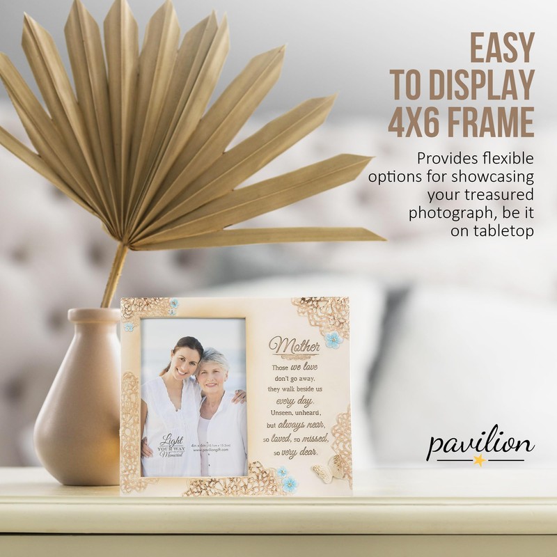 Pavilion Gift Company Mother Memorial 4x6 Inch Picture Frame, Beige