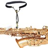 Adult and children's saxophone neck strap with soft leather padded