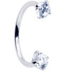 BODY CANDY BODY JEWELRY Double Gem Titanium Horseshoe Nose Ring