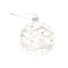 GRIRIW 1pc Christmas Balls Hand-Painted Pearl Lacquer Decorations for Xmas Tree