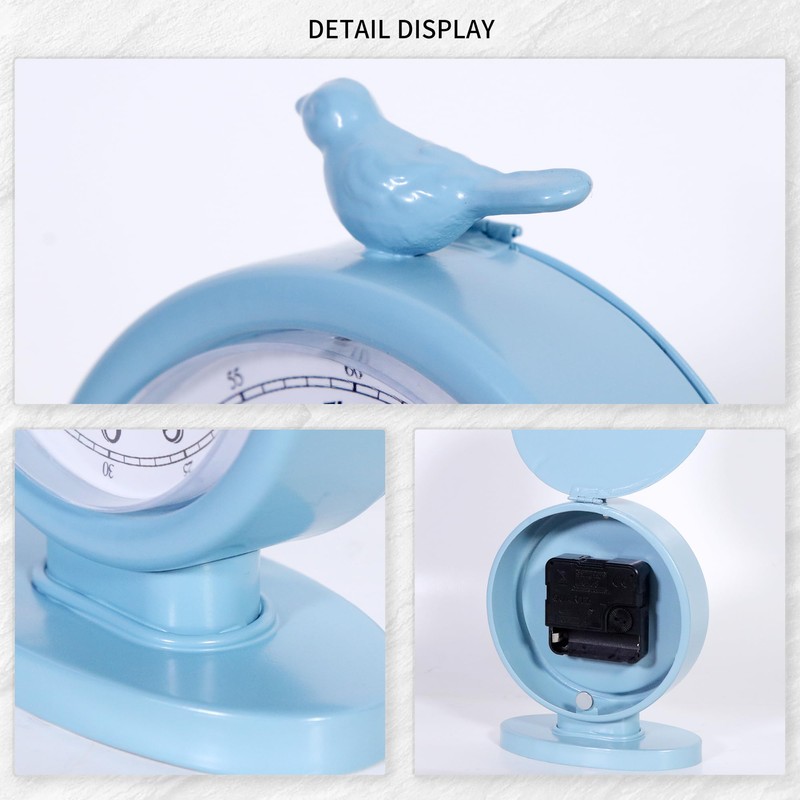 QIYAODECO Mantel Clock, Cornflower Blue