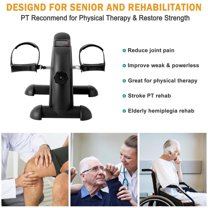 GOREDI Under Desk Bike Pedal Exerciser, Portable Mini Exercise Bike