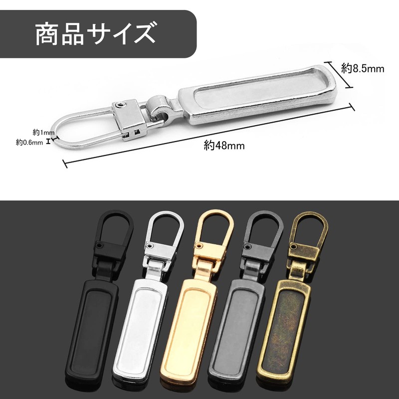 Zipper Pulls Replacement 4pcs DY.2ten Metal Easy to Install Bag