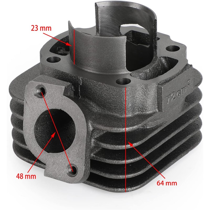 Complete 70cc Racing Cylinder Big Bore Kit with 10mm Piston