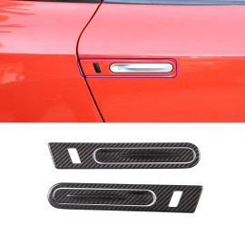 momocar Real Dry Carbon Fiber Side Door Handle Cover Trim For Nissan GTR R35 2008-16 New