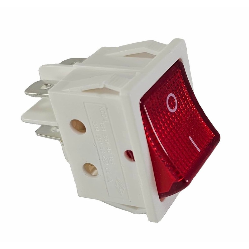 Rocker Switch White 4 Pin 16 A 250 VAC 30