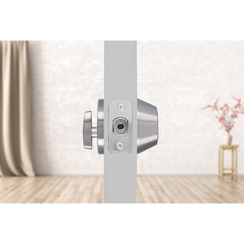 BRINKS - Transitional Single Cylinder Deadbolt, Satin Nickel - Built