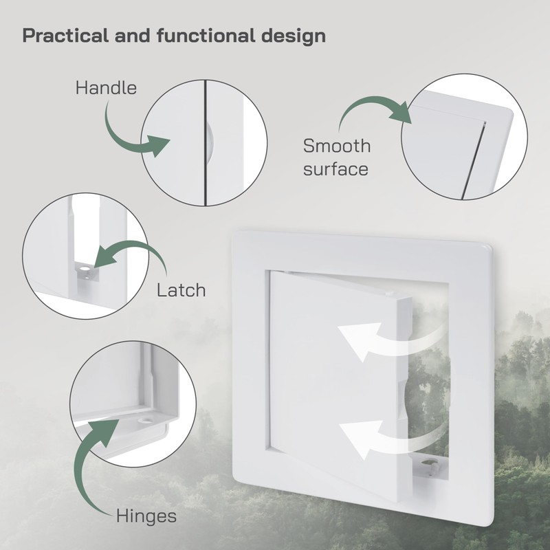 Vent Systems 4 x 4 Inch (Cut-Out) White ABS Plastic