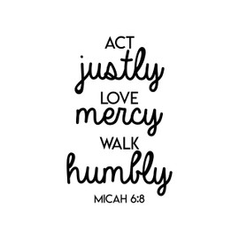 Vinyl Wall Art Decal - Act Justly Love Mercy Walk Humbly - Micah 6:8-26.5" x 17" - Cute Religious Bible Verse Quote Sticker for Bedroom Living Room Kids Room Daycare Playroom Office Church Decor