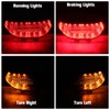 JMTBNO motorcycle Smoked LED Tail Light, 12V Motorcycle Brake Lights